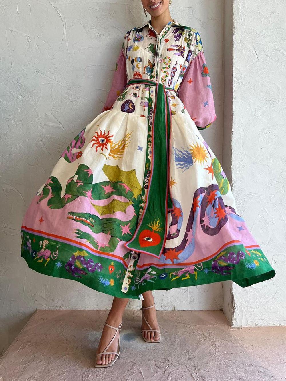 Winda™ - Boho Printed Maxi Dress