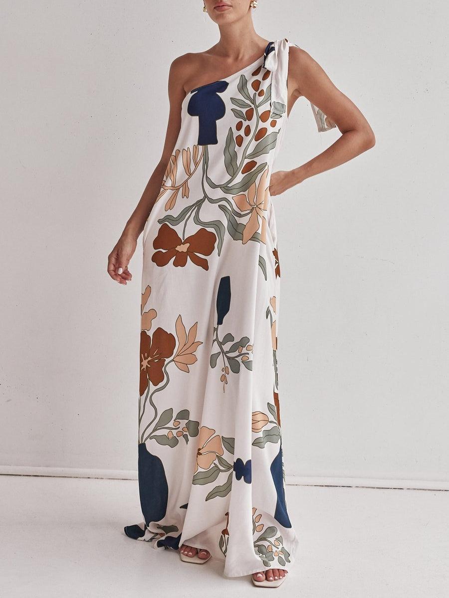 Jarrah™ - Printed One-Shoulder Maxi Dress