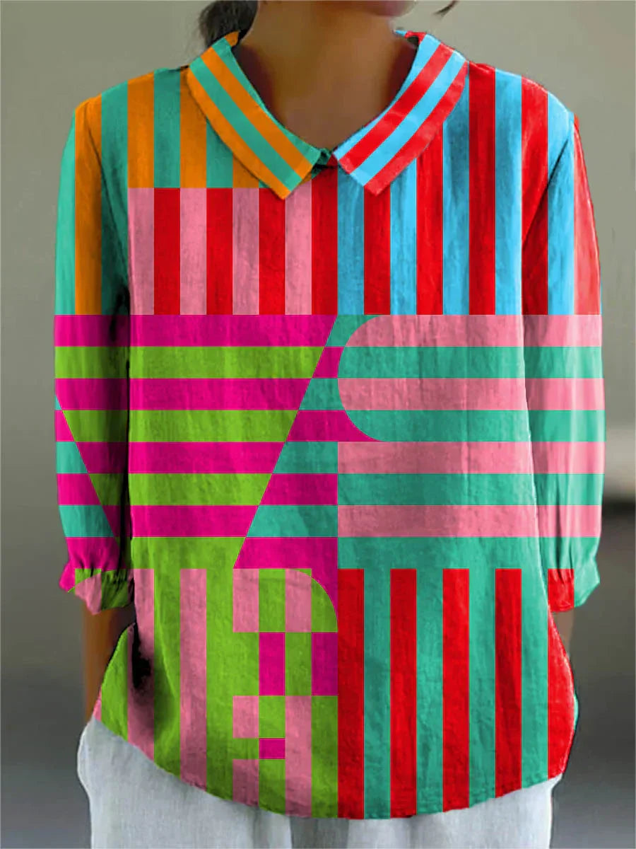 Chiara™ Vibrant Geometric Blouse