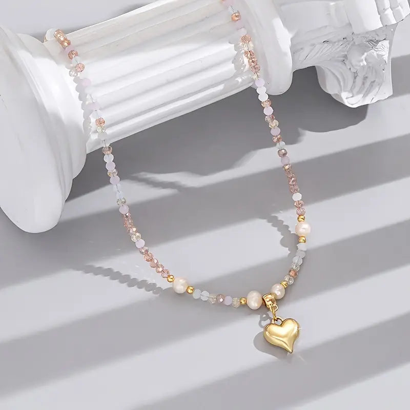 Golden Heart Promise Necklace | Together Against Breast Cancer