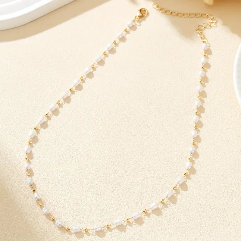 Golden Pearl Grace Necklace | Together Against Breast Cancer