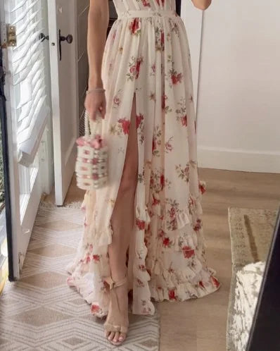 Verana™ - Corset Floral Maxi Dress