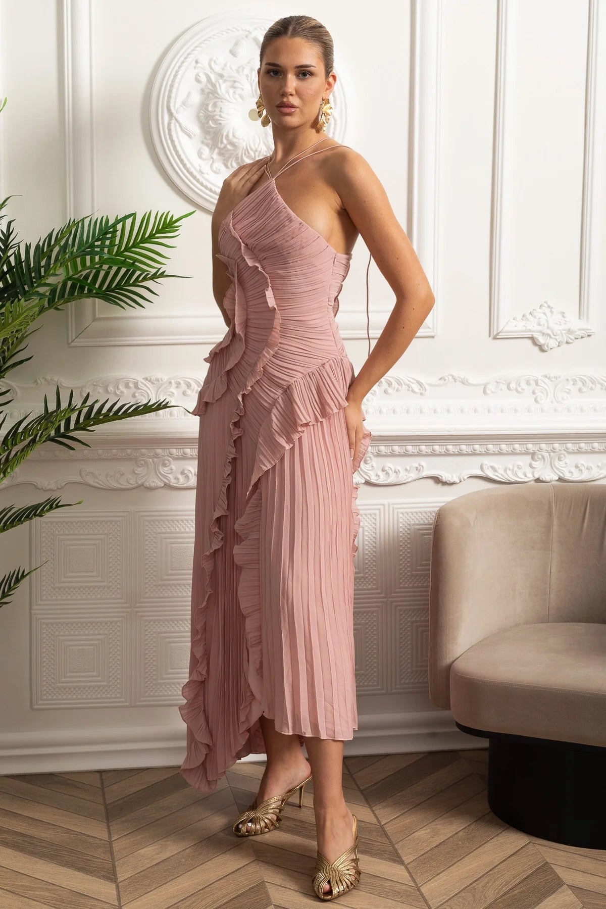 Valeria™ Pleated Maxi Dress