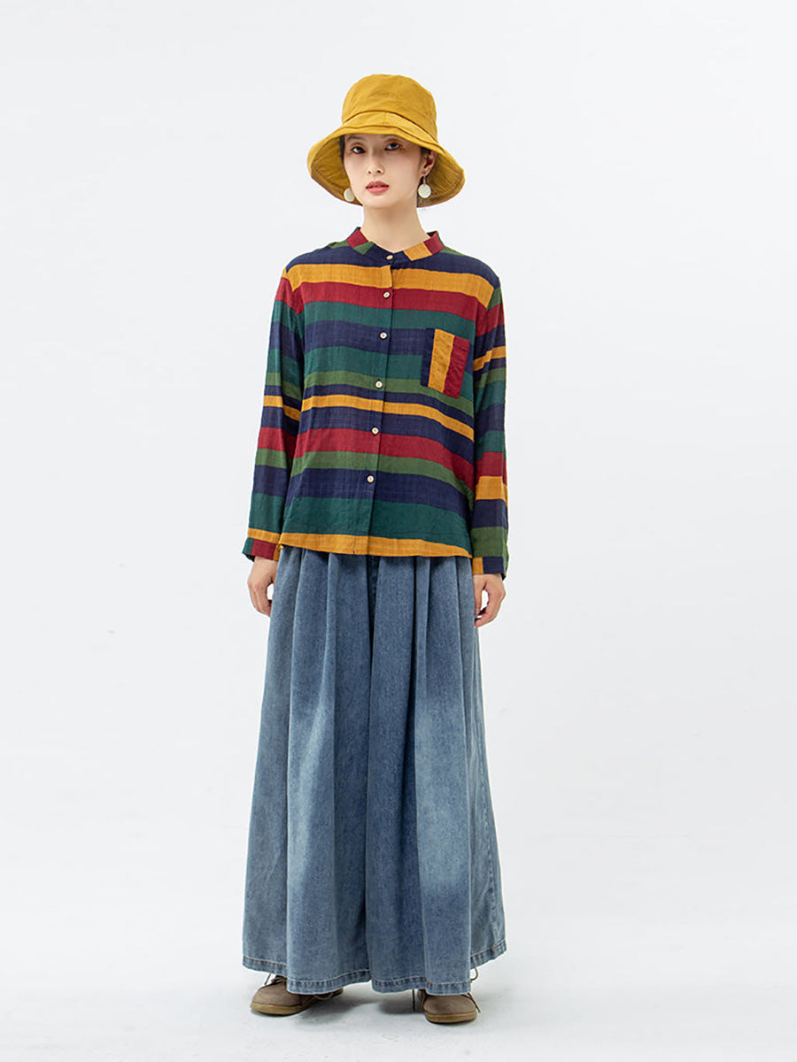 Sylvia™ – Retro Striped Shirt