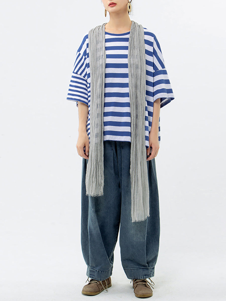 Olivine™ – Breezy Stripe T-shirt