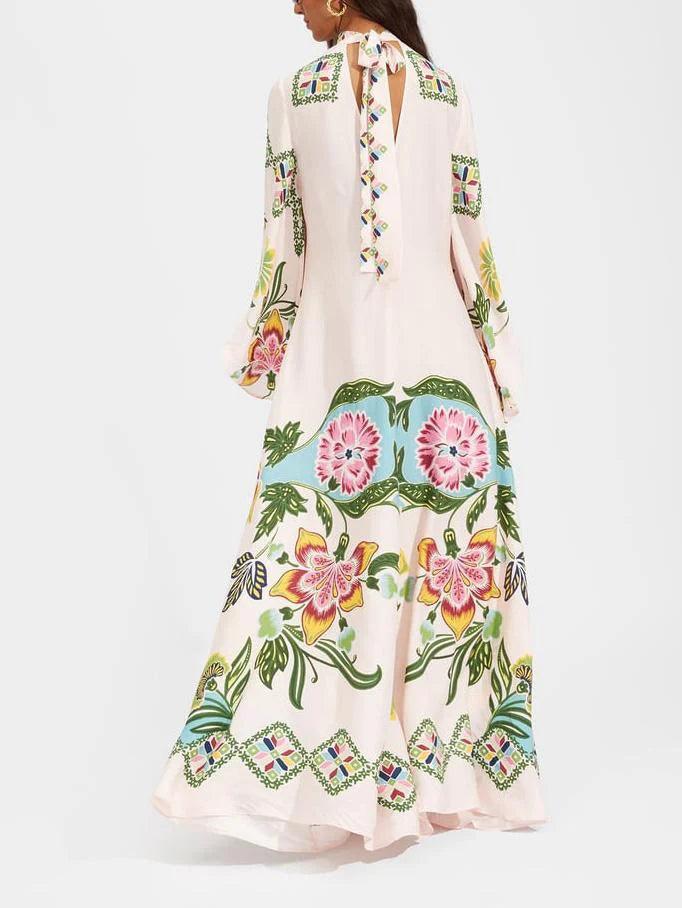 Lindsay™ - Floral Print Flowing Maxi Dress
