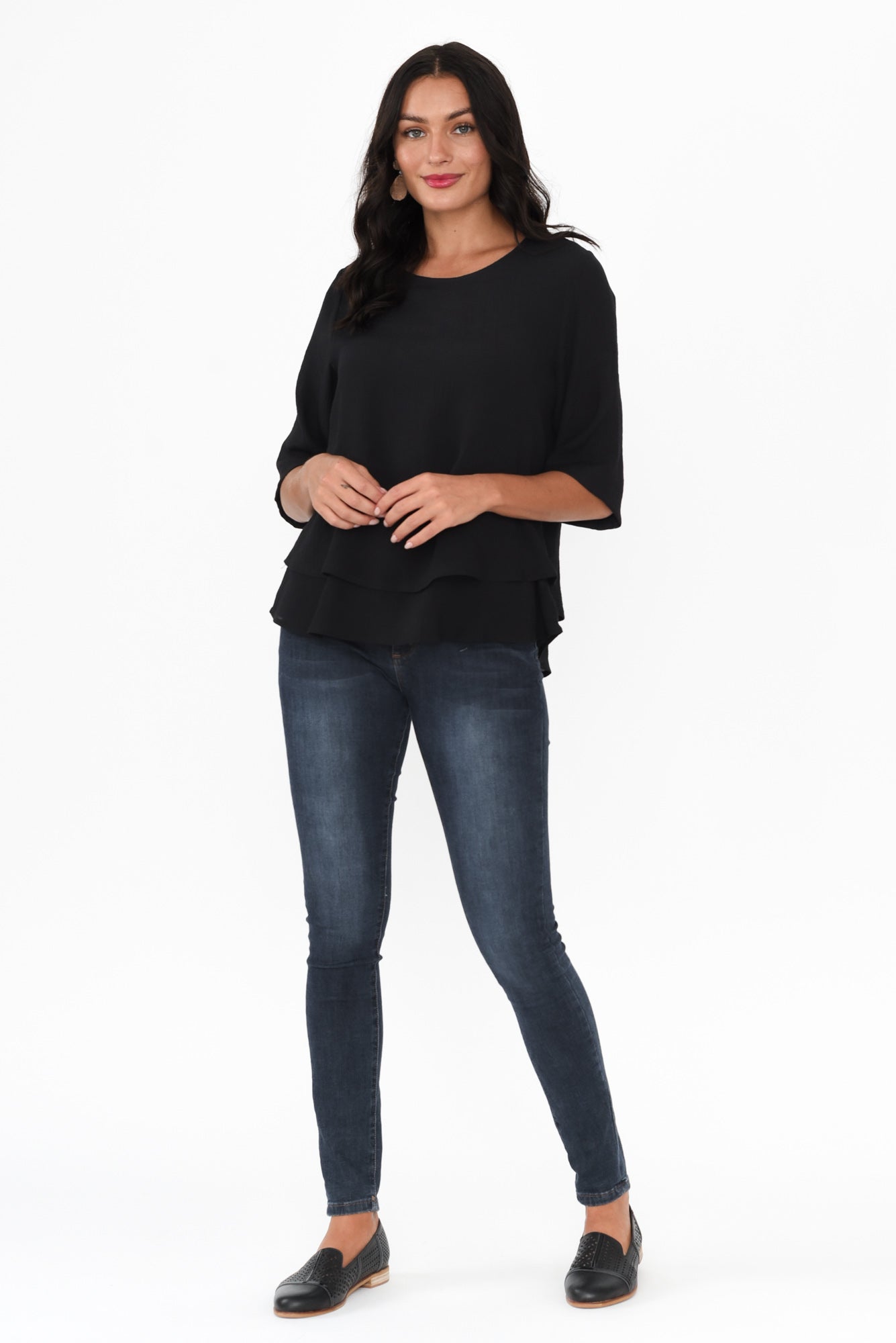 Elsie™- Curved Hemline Top