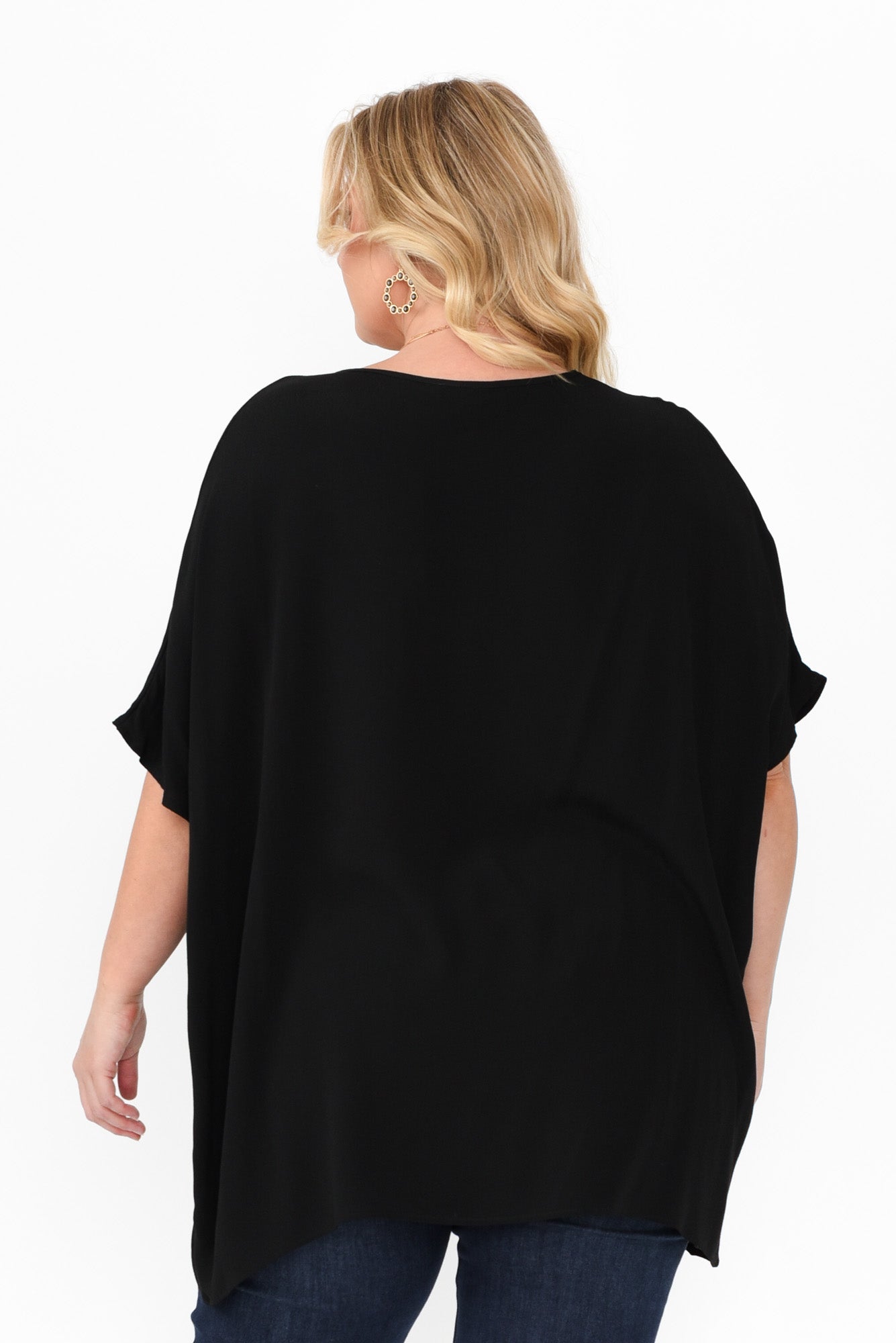 Malia™- Black Drape Top