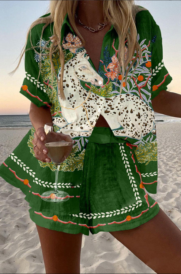 Bellinda™ - Short Shirt Two Piece Summer Set