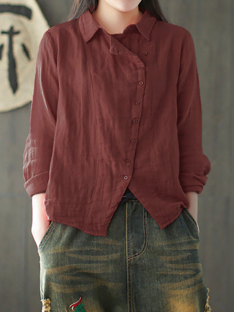 Sylvette™ – Asymmetrical Linen Shirt