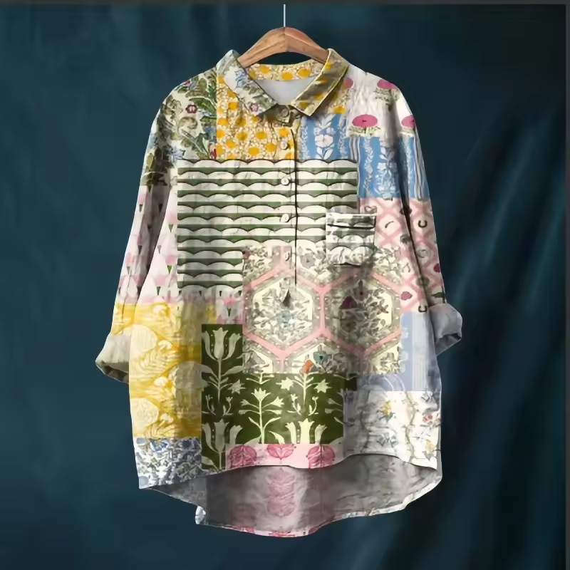 Amanda™ Patchwork Printed Shirt