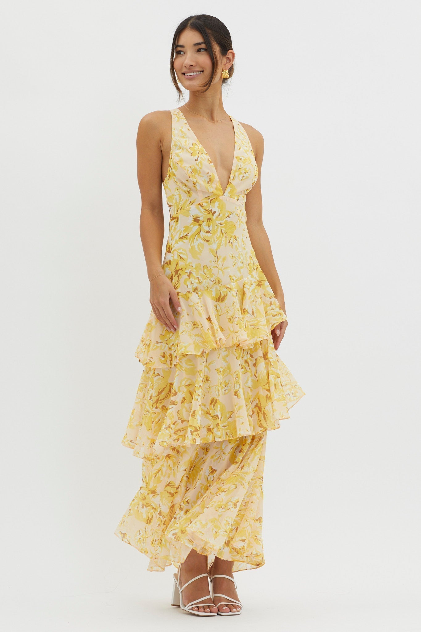 Marivelle™ Layered Floral Maxi Dress
