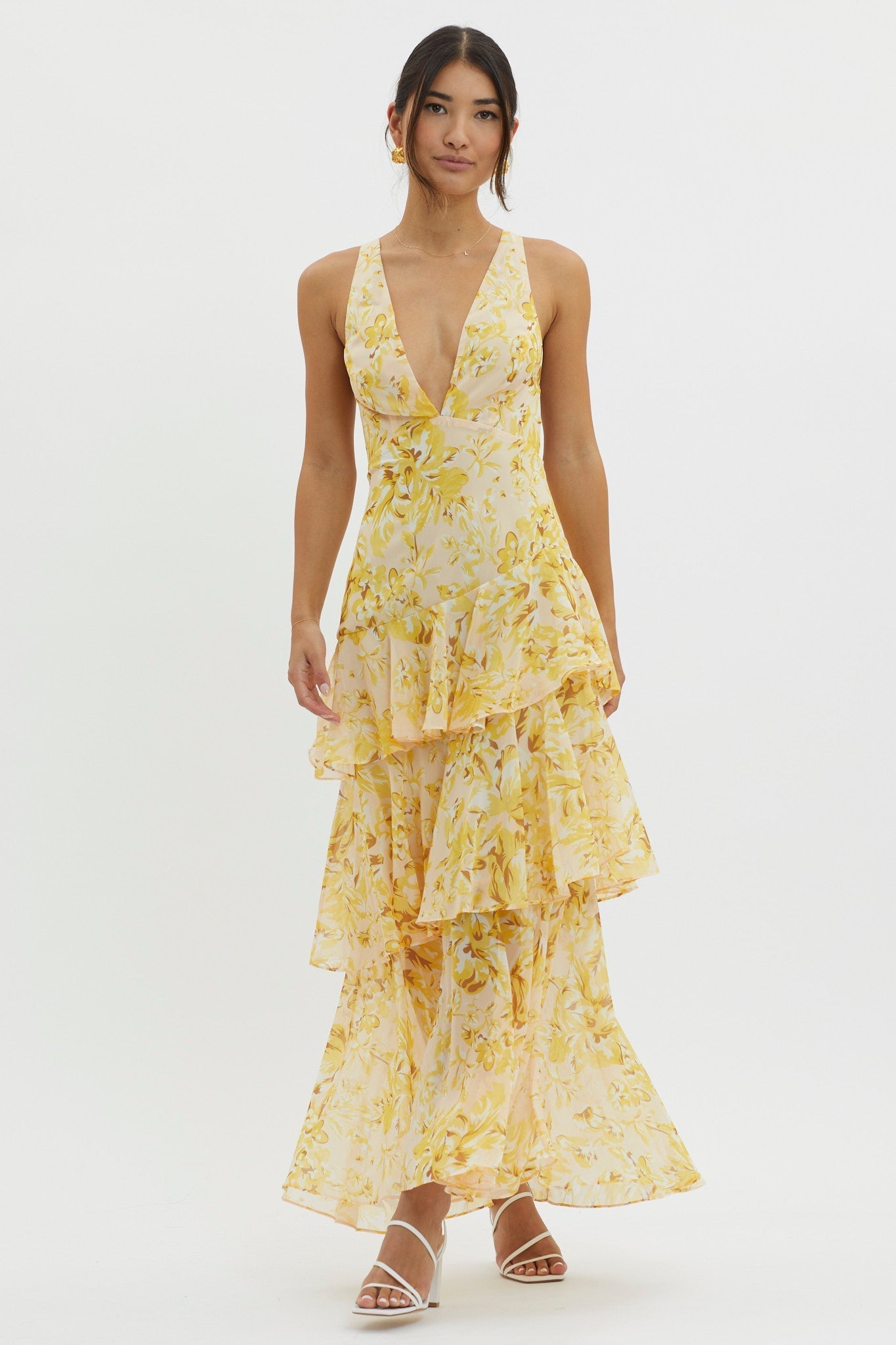 Marivelle™ Layered Floral Maxi Dress