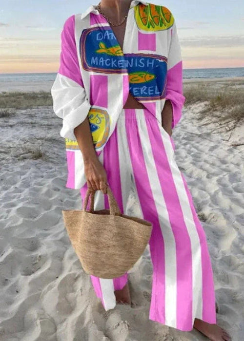 Malina™ Boho Striped Two-Piece Set