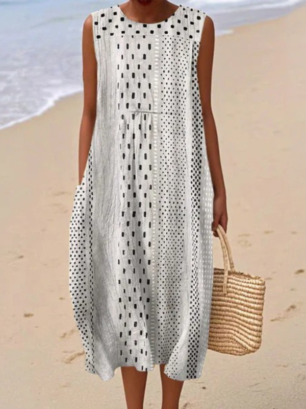 Leandra™ – Monochrome Midi Dress