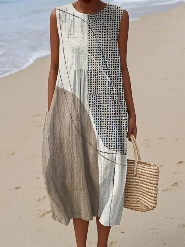 Clio™ – Geometric Midi Dress