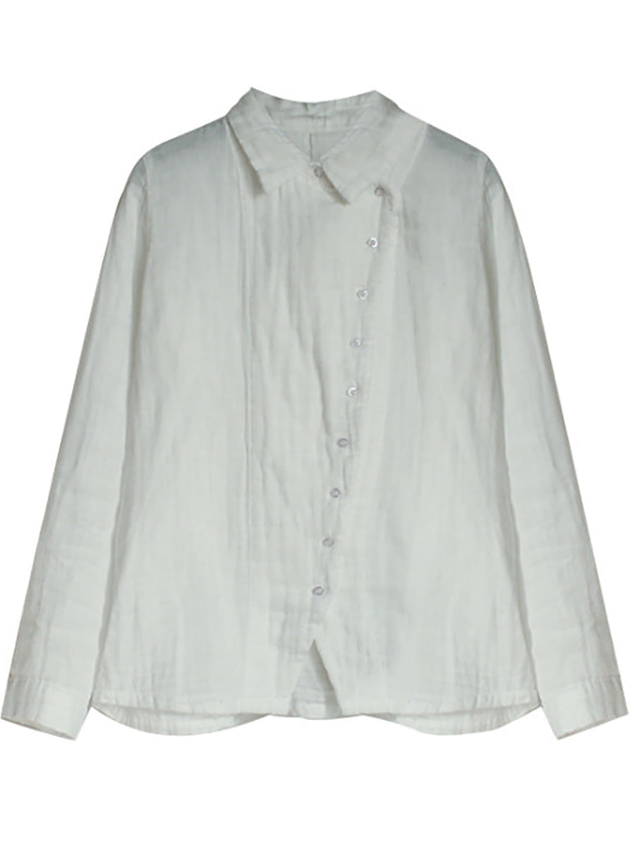 Sylvette™ – Asymmetrical Linen Shirt