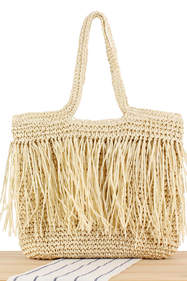 Maria™ Woven Fringe Bag