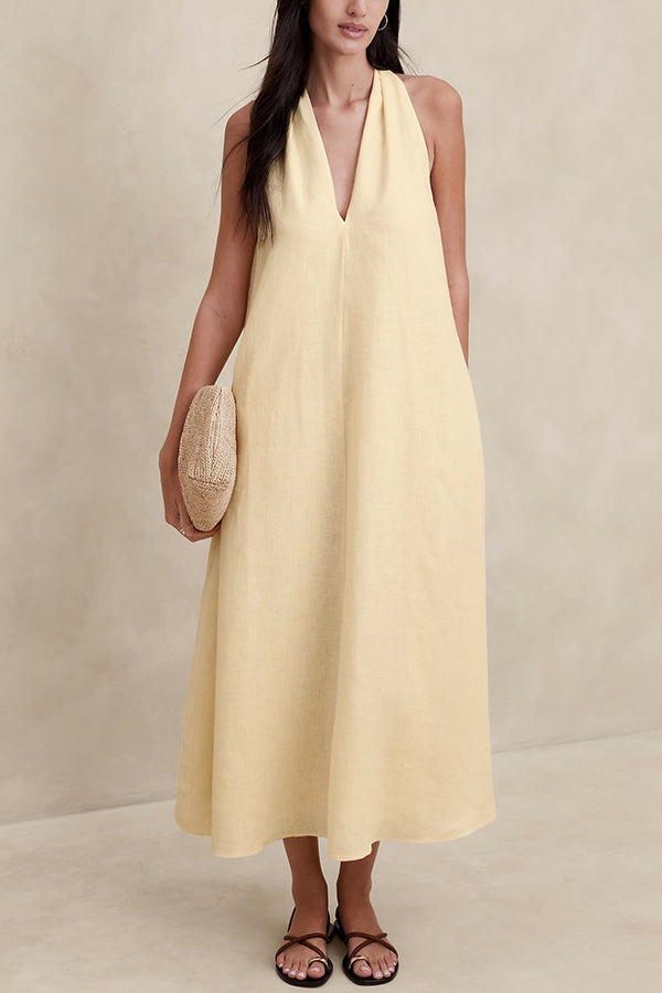 Lindsey™ Linen Blend Midi Dress