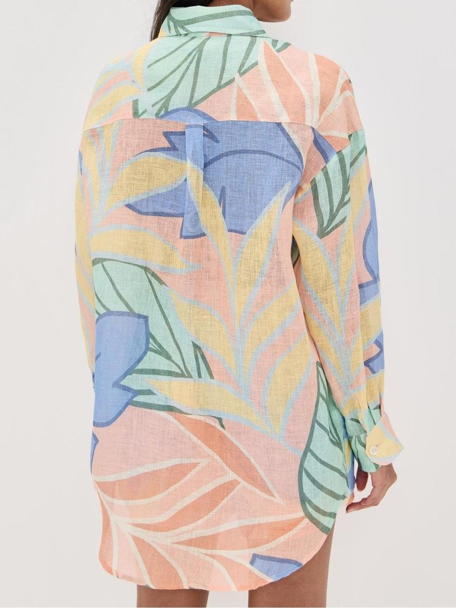 Yara™ - Tropical Leaf Printed Short Set