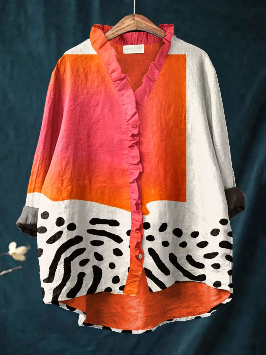 Sierra™ Colourblock Ruffle Blouse