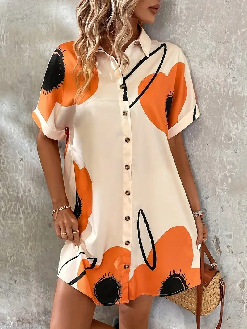 Ida™ - Colorful shirt dress