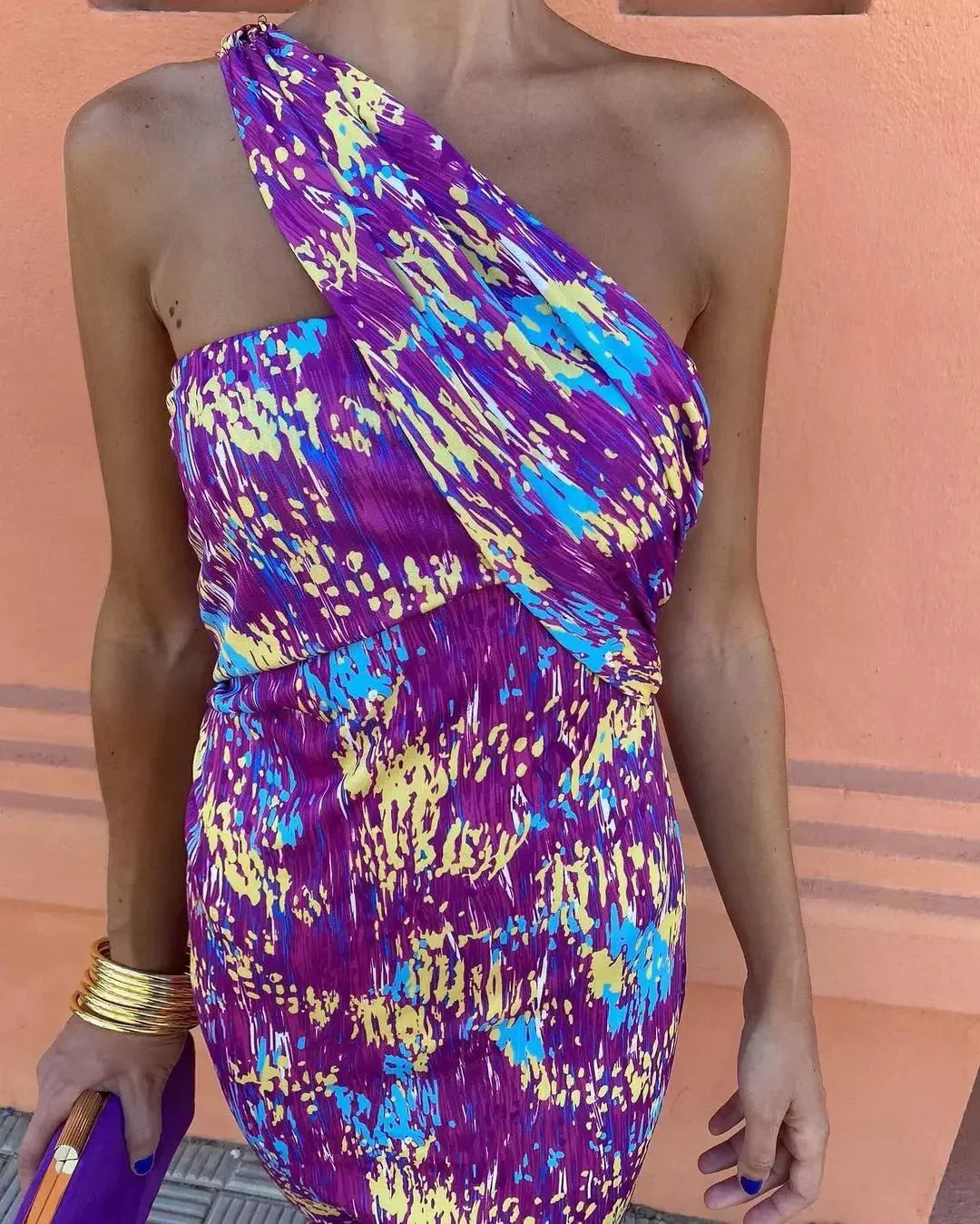 Xyrah™ One-Shoulder Midi Dress