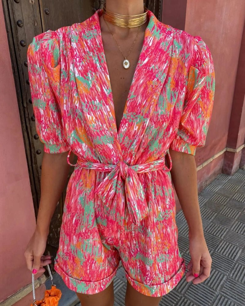 Maribella™ Printed Tie-Waist Romper
