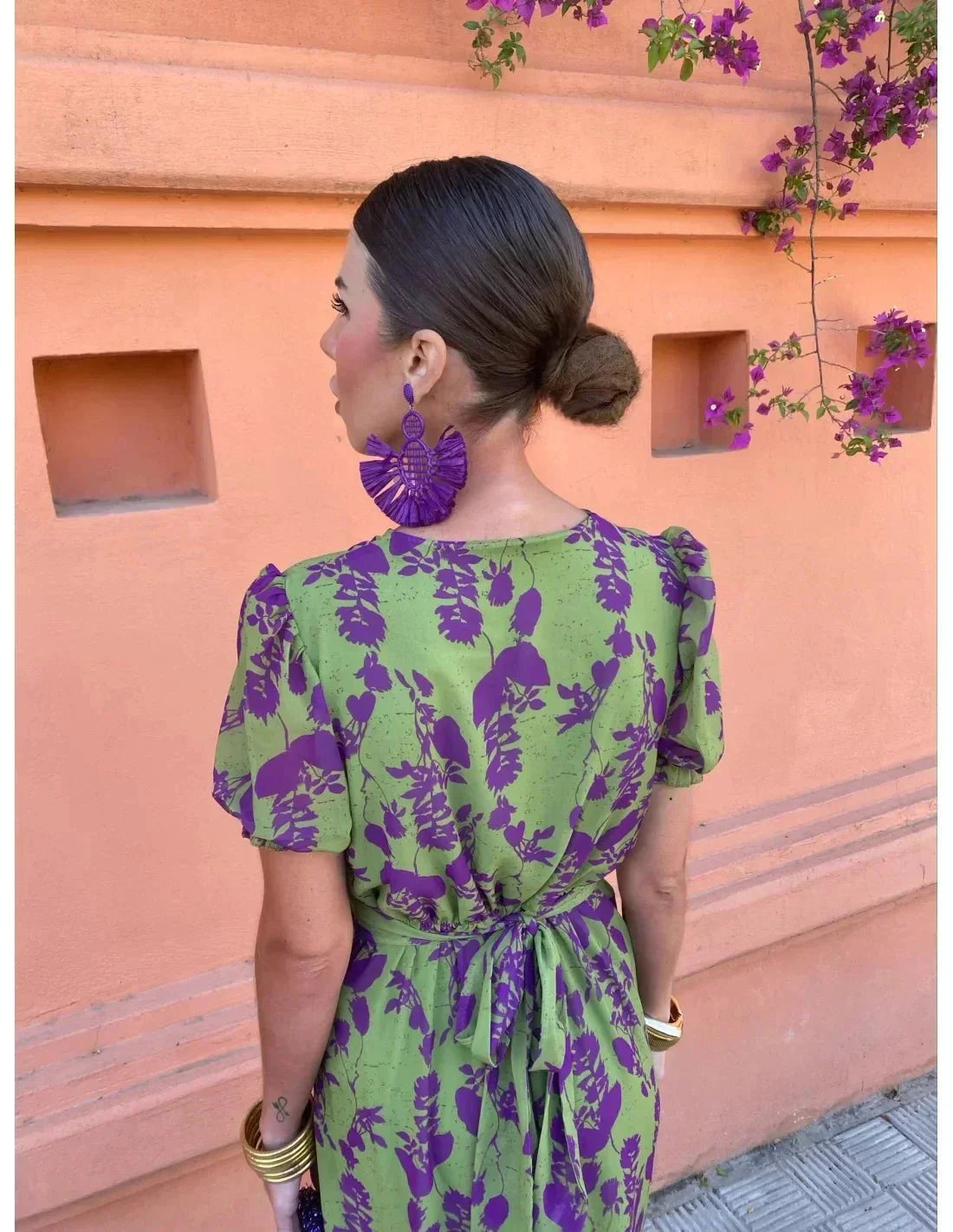 Leontine™ Elegant Floral Wrap Dress