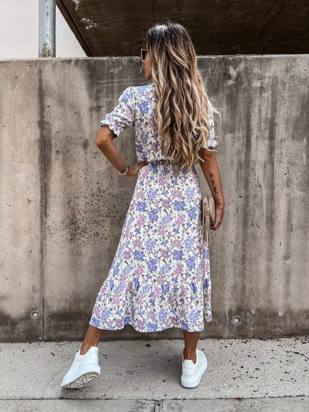 Nia™ – Floral Midi Dress for Women