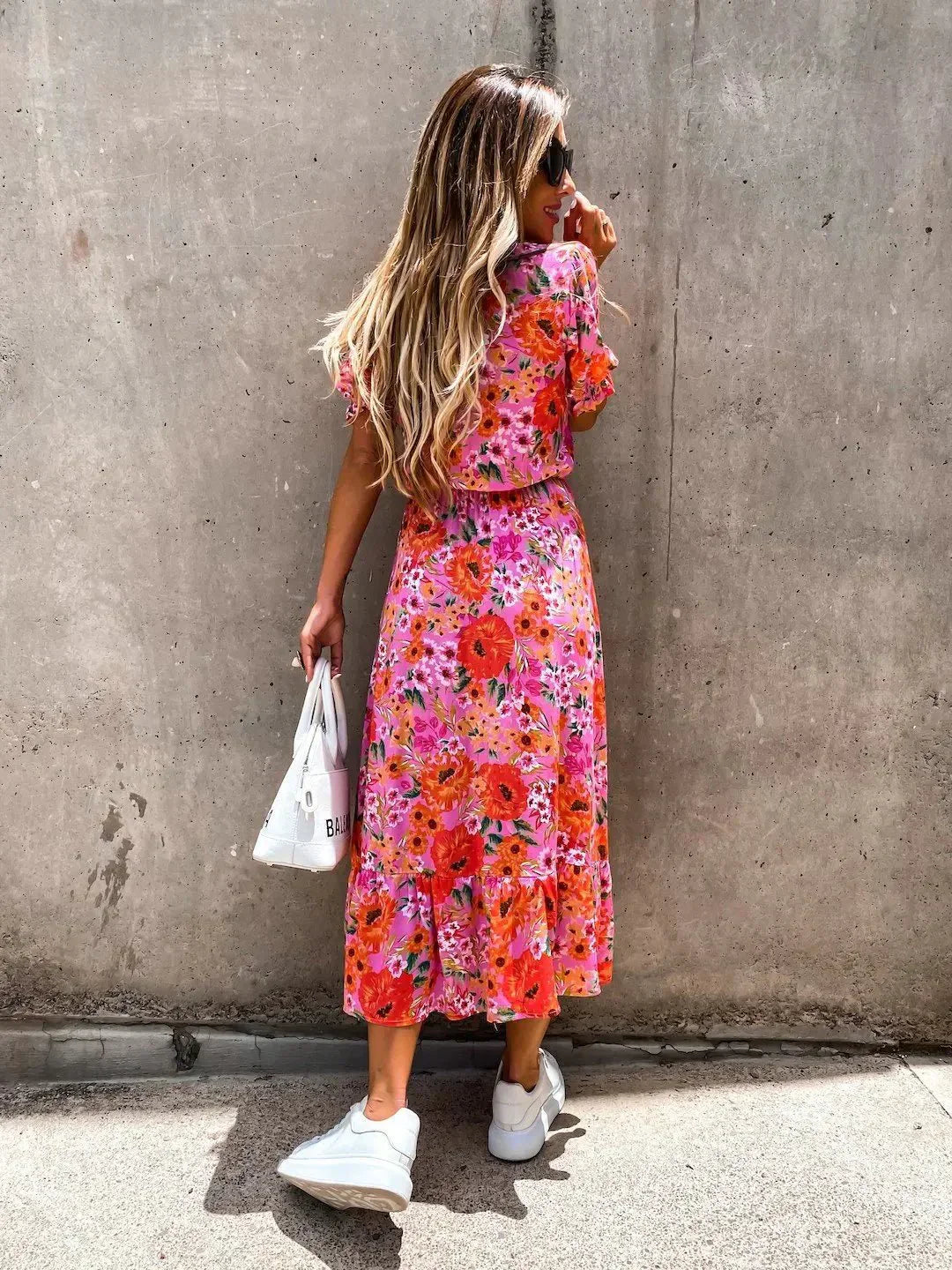 Nia™ – Floral Midi Dress for Women