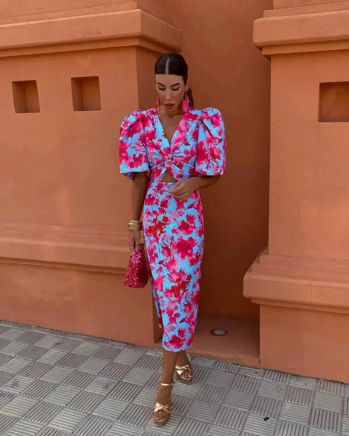 Leandra™ Puff Sleeve Floral Dress