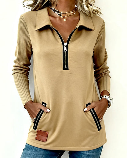 Eran™ - Zipper Collar Sweatshirt