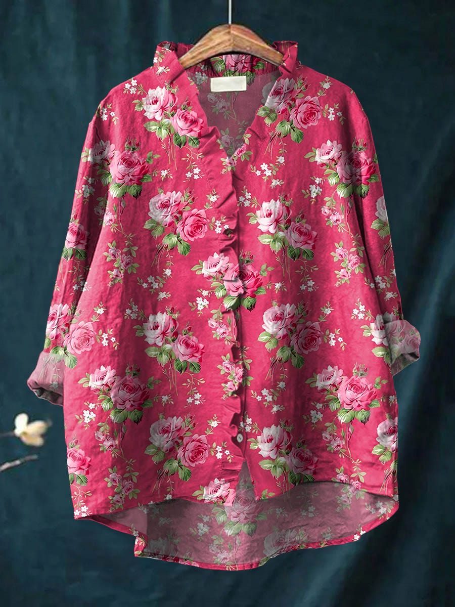 Tara™ Floral Linen Blouse