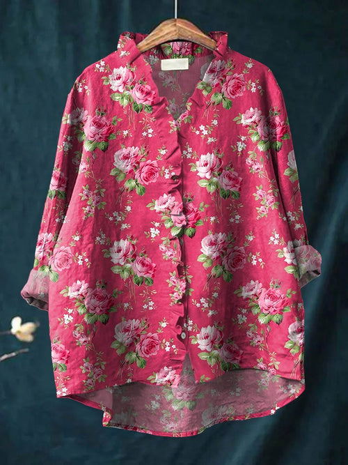 Tara™ Floral Linen Blouse
