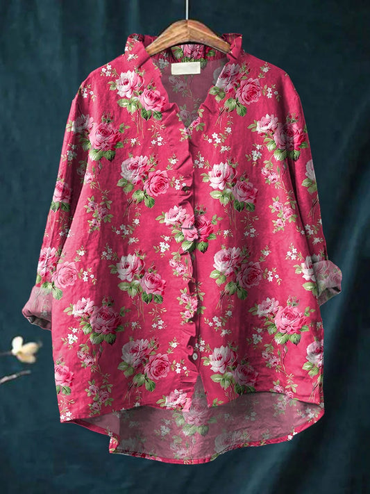 Tara™ Floral Linen Blouse