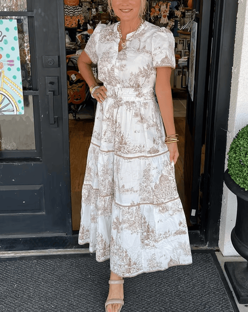 Isadora™ Elegant Printed Maxi Dress