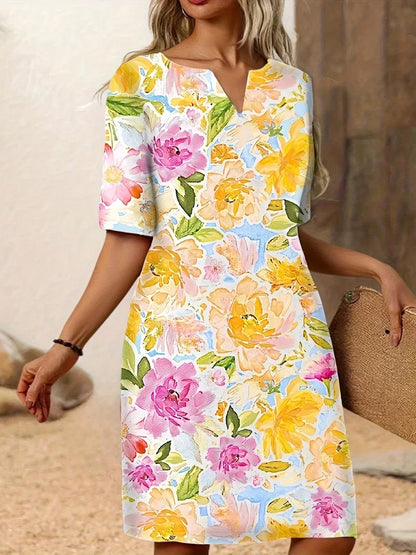 Felisa™ - Floral V-Neck Dress