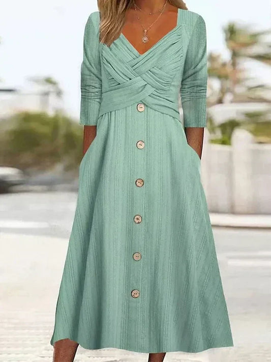 Serelina™ – Casual Midi Dress for Women