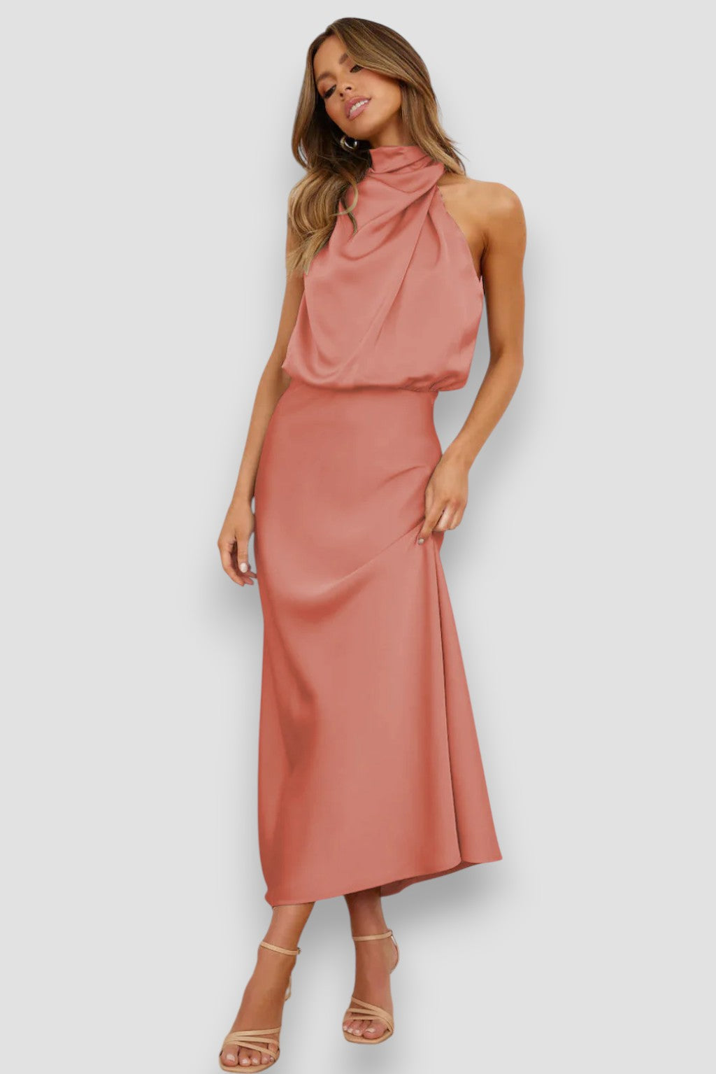 Fiorenza™ Luxe Halter Dress