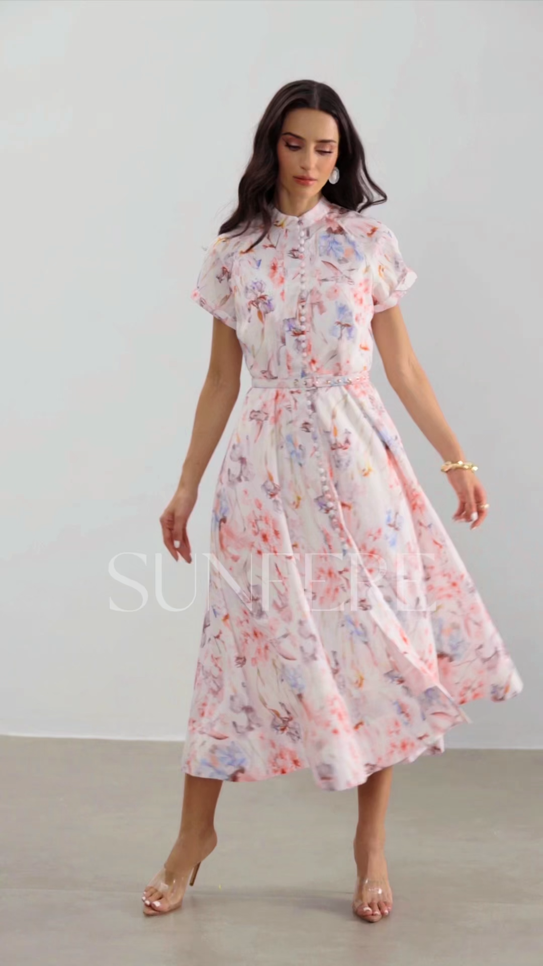Marivelle™ Buttoned Midi Dress