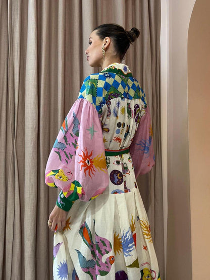 Winda™ - Boho Printed Maxi Dress