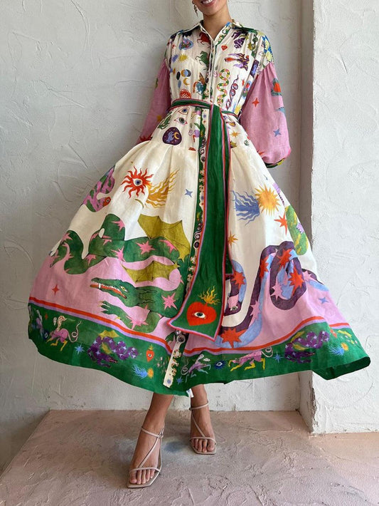 Winda™ - Boho Printed Maxi Dress