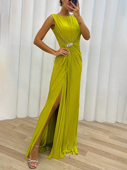 Lyrah™ Pleated Slit Dress