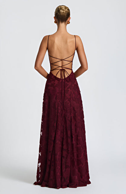 Francisa™ - Spaghetti Strap Lace Maxi Dress