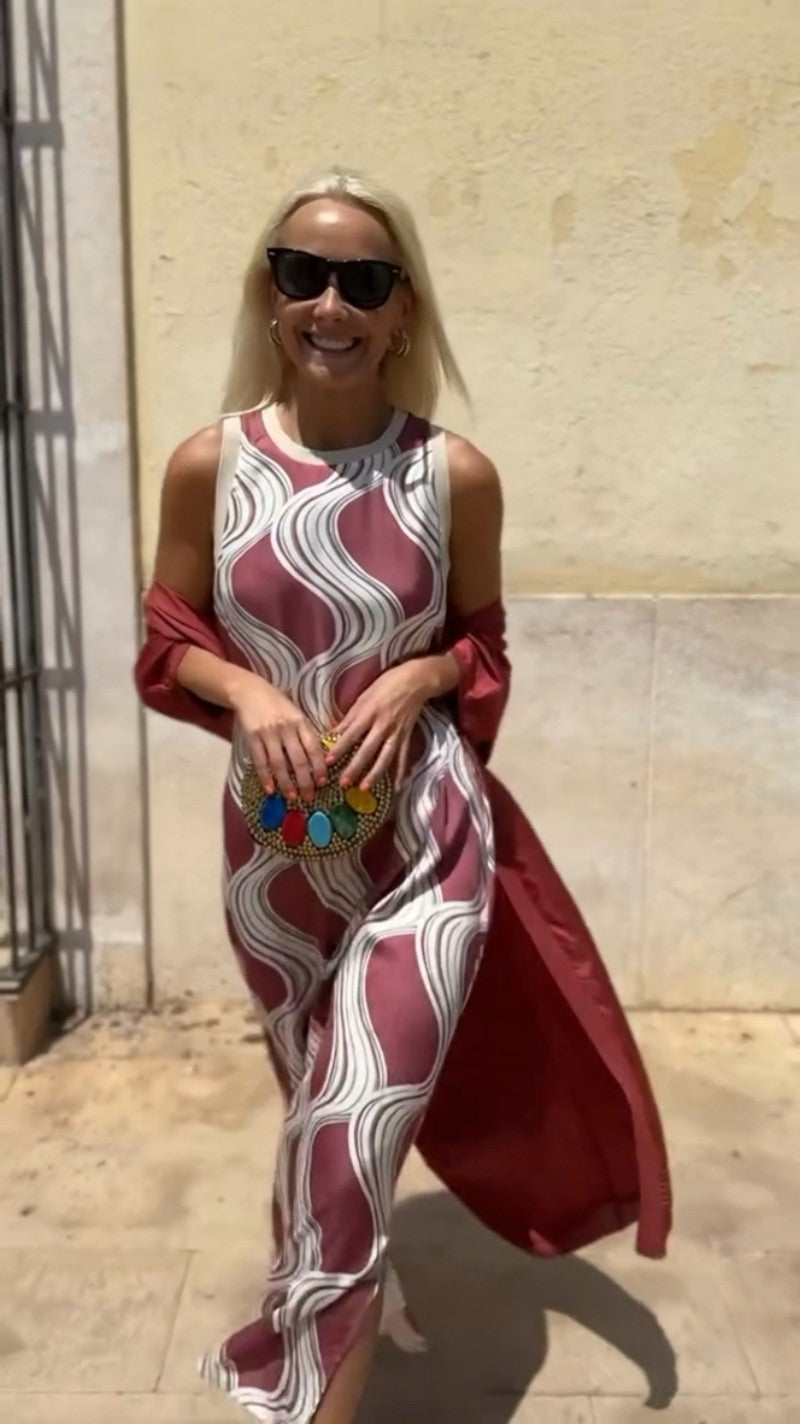 Birrani™ - Red Dress with Cardigan