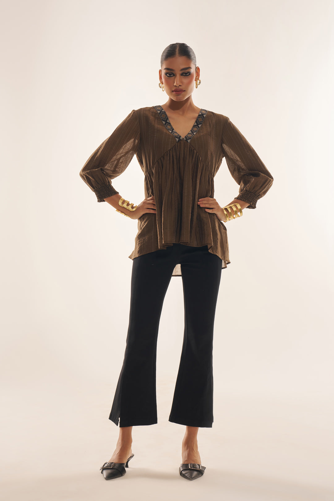 Genevieve™ - V-Neck Lace Blouse