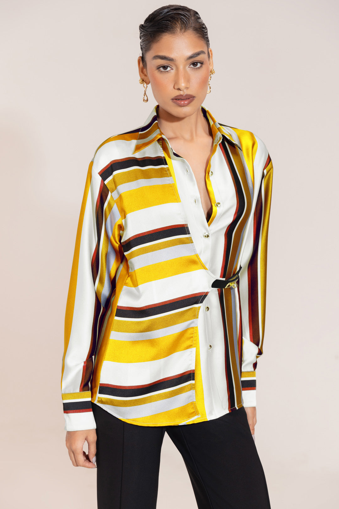 Millisa™ - Asymmetrical Satin Shirt