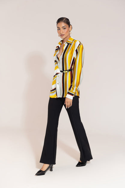 Millisa™ - Asymmetrical Satin Shirt