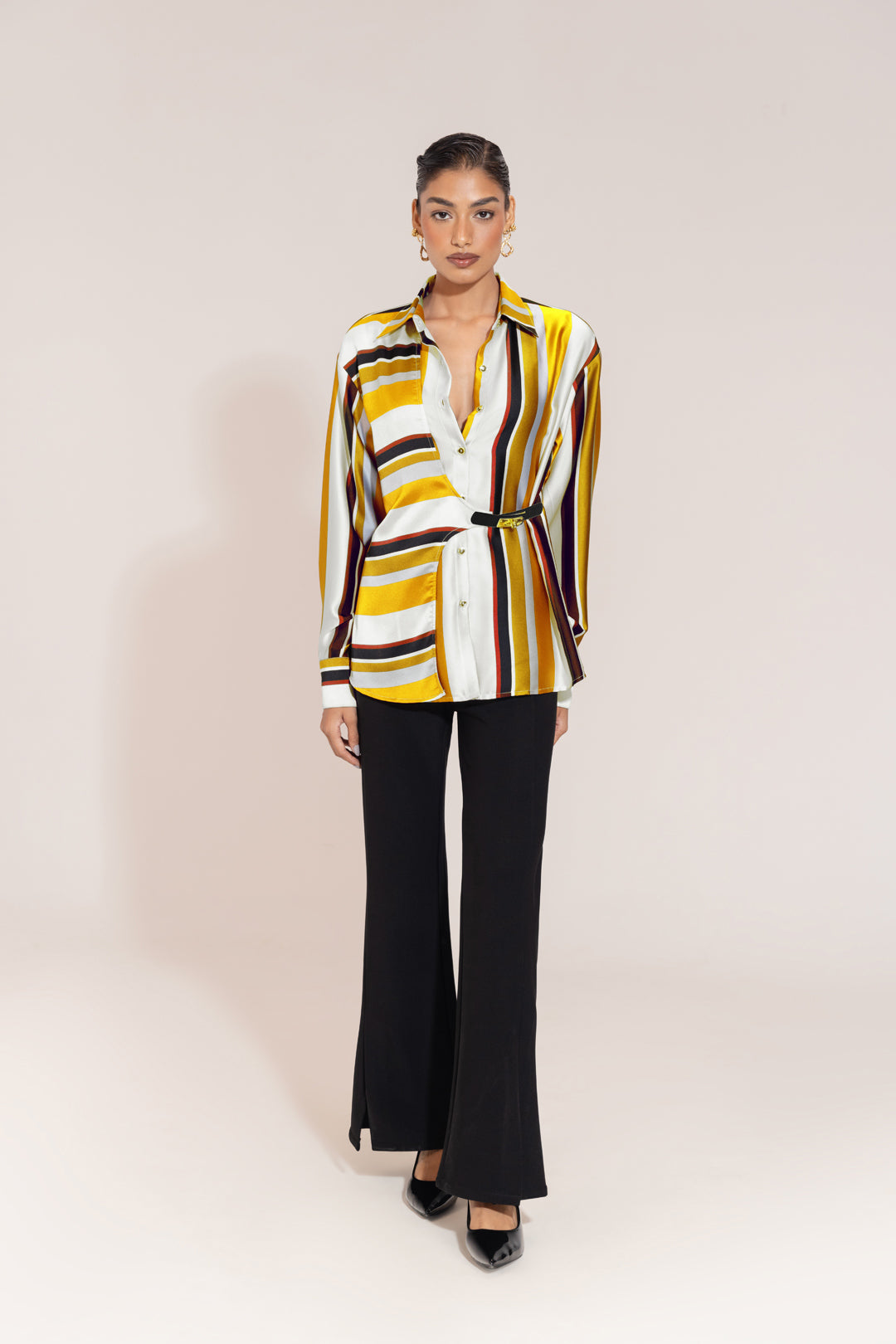 Millisa™ - Asymmetrical Satin Shirt